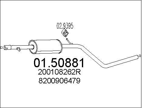 Mts 0150881 Central silencer 0150881: Buy near me at 2407.PL in Poland at an Affordable price!