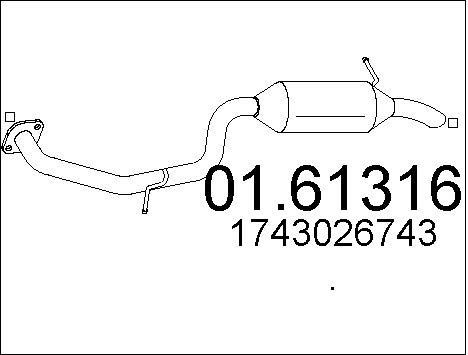 Mts 0161316 End Silencer 0161316: Buy near me in Poland at 2407.PL - Good price!