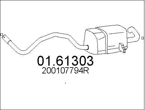 Mts 0161303 End Silencer 0161303: Buy near me in Poland at 2407.PL - Good price!