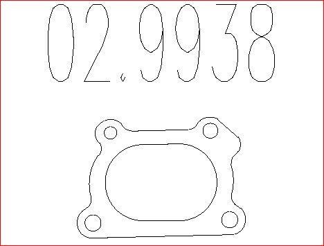 Mts 02.9938 Exhaust pipe gasket 029938: Buy near me in Poland at 2407.PL - Good price!