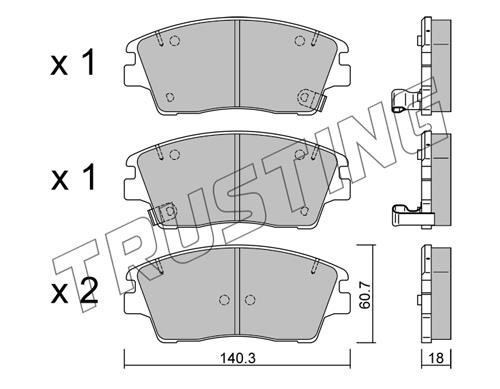 Trusting 1164.0 Brake Pad Set, disc brake 11640: Buy near me in Poland at 2407.PL - Good price!