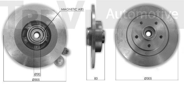 Trevi automotive WB2289 Wheel bearing kit WB2289: Buy near me in Poland at 2407.PL - Good price!