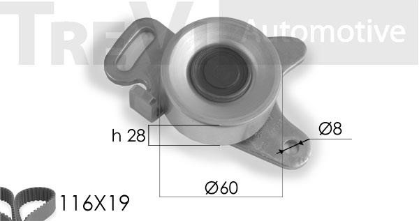 Trevi automotive KD1040 Комплект зубчастих ременів KD1040: Приваблива ціна - Купити у Польщі на 2407.PL!