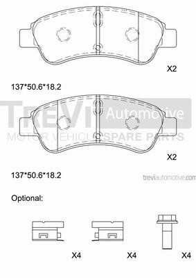 Trevi automotive PF1381 Klocki hamulcowe, zestaw PF1381: Dobra cena w Polsce na 2407.PL - Kup Teraz!