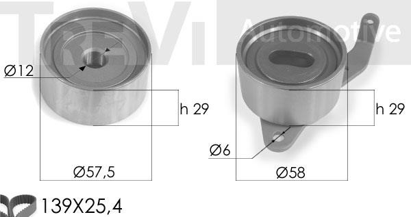 Trevi automotive KD1134 Комплект ремня ГРМ KD1134: Отличная цена - Купить в Польше на 2407.PL!