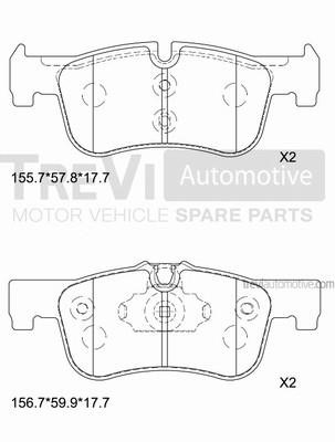 Trevi automotive PF1531 Brake Pad Set, disc brake PF1531: Buy near me at 2407.PL in Poland at an Affordable price!