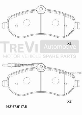 Trevi automotive PF1641 Тормозные колодки дисковые, комплект PF1641: Отличная цена - Купить в Польше на 2407.PL!