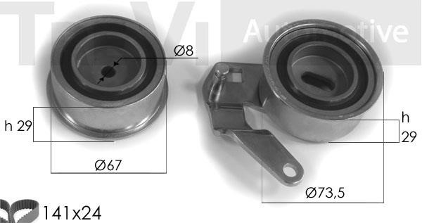 Trevi automotive KD1072 Timing Belt Kit KD1072: Buy near me in Poland at 2407.PL - Good price!