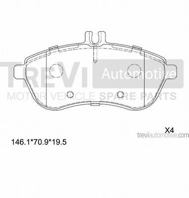 Trevi automotive PF1337 Тормозные колодки дисковые, комплект PF1337: Отличная цена - Купить в Польше на 2407.PL!