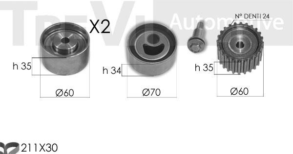 Trevi automotive KD1398 Timing Belt Kit KD1398: Buy near me in Poland at 2407.PL - Good price!