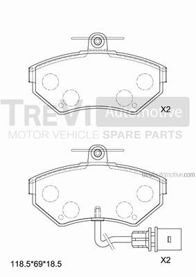 Trevi automotive PF1110 Тормозные колодки дисковые, комплект PF1110: Отличная цена - Купить в Польше на 2407.PL!