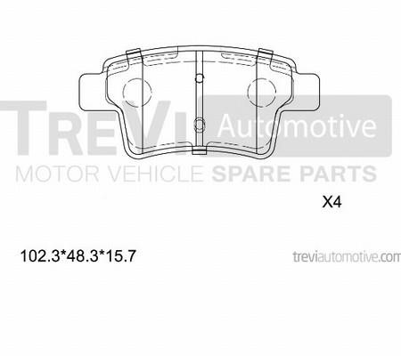 Trevi automotive PF1333 Klocki hamulcowe, zestaw PF1333: Dobra cena w Polsce na 2407.PL - Kup Teraz!