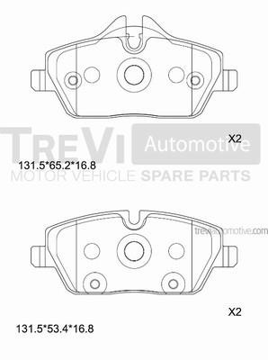 Trevi automotive PF1248 Klocki hamulcowe, zestaw PF1248: Dobra cena w Polsce na 2407.PL - Kup Teraz!