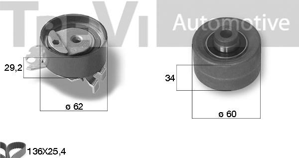 Trevi automotive KD1210 Timing Belt Kit KD1210: Buy near me in Poland at 2407.PL - Good price!