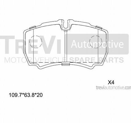 Trevi automotive PF1624 Brake Pad Set, disc brake PF1624: Buy near me at 2407.PL in Poland at an Affordable price!
