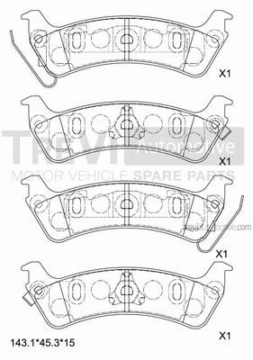 Trevi automotive PF1163 Klocki hamulcowe, zestaw PF1163: Dobra cena w Polsce na 2407.PL - Kup Teraz!