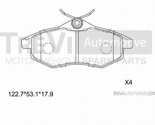 Trevi automotive PF1159 Scheibenbremsbeläge, Set PF1159: Kaufen Sie zu einem guten Preis in Polen bei 2407.PL!