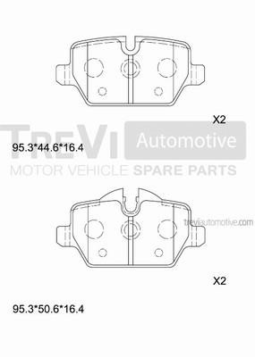 Trevi automotive PF1471 Scheibenbremsbeläge, Set PF1471: Kaufen Sie zu einem guten Preis in Polen bei 2407.PL!