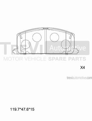 Trevi automotive PF1350 Тормозные колодки дисковые, комплект PF1350: Отличная цена - Купить в Польше на 2407.PL!