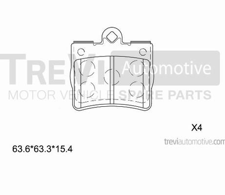 Trevi automotive PF1058 Brake Pad Set, disc brake PF1058: Buy near me at 2407.PL in Poland at an Affordable price!