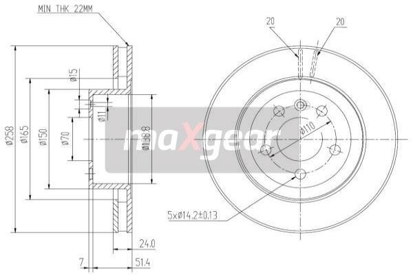 Maxgear 19-0740 Wentylowana przednia tarcza hamulcowa 190740: Dobra cena w Polsce na 2407.PL - Kup Teraz!