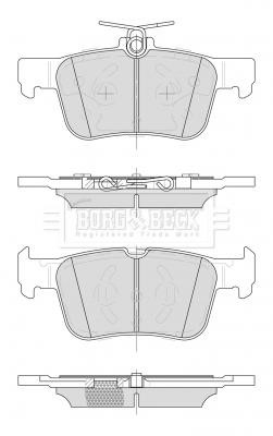 Borg & beck BBP2505 Brake Pad Set, disc brake BBP2505: Buy near me in Poland at 2407.PL - Good price!