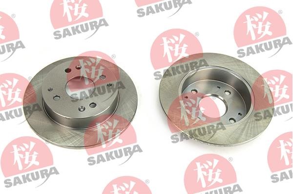 Sakura 605-40-6610 Тормозной диск задний невентилируемый 605406610: Отличная цена - Купить в Польше на 2407.PL!