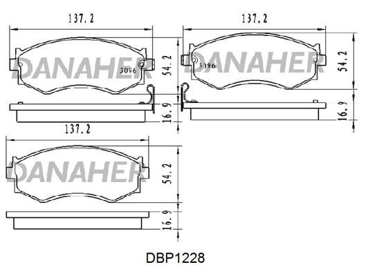 Danaher DBP1228 Scheibenbremsbeläge, Set DBP1228: Kaufen Sie zu einem guten Preis in Polen bei 2407.PL!