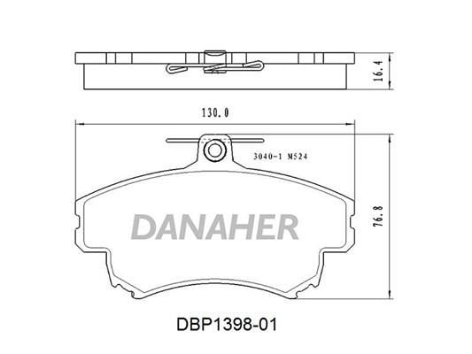 Danaher DBP1398-01 Brake Pad Set, disc brake DBP139801: Buy near me in Poland at 2407.PL - Good price!
