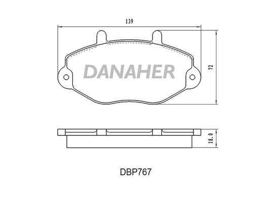Danaher DBP767 Тормозные колодки дисковые, комплект DBP767: Купить в Польше - Отличная цена на 2407.PL!