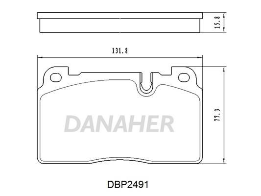 Danaher DBP2491 Гальмівні колодки, комплект DBP2491: Приваблива ціна - Купити у Польщі на 2407.PL!