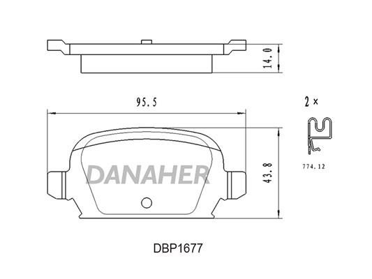 Danaher DBP1677 Гальмівні колодки, комплект DBP1677: Приваблива ціна - Купити у Польщі на 2407.PL!