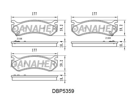 Danaher DBP5359 Тормозные колодки дисковые, комплект DBP5359: Отличная цена - Купить в Польше на 2407.PL!