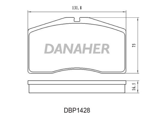 Danaher DBP1428 Brake Pad Set, disc brake DBP1428: Buy near me in Poland at 2407.PL - Good price!