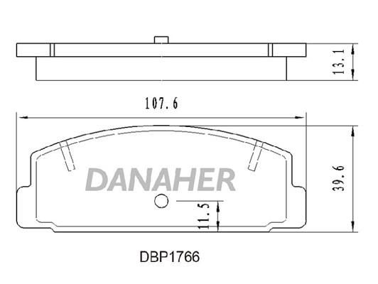 Danaher DBP1766 Brake Pad Set, disc brake DBP1766: Buy near me in Poland at 2407.PL - Good price!