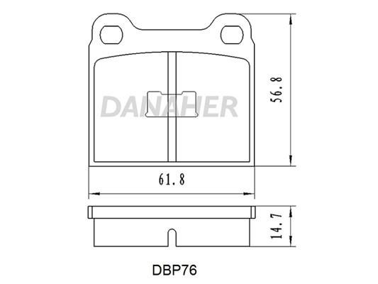 Danaher DBP76 Тормозные колодки дисковые, комплект DBP76: Отличная цена - Купить в Польше на 2407.PL!