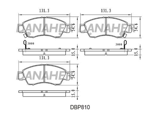 Danaher DBP810 Brake Pad Set, disc brake DBP810: Buy near me in Poland at 2407.PL - Good price!