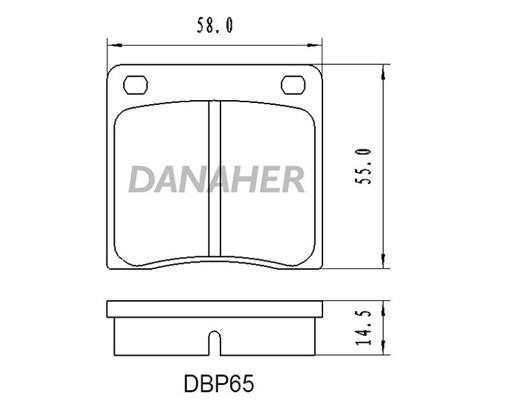 Danaher DBP65 Тормозные колодки дисковые, комплект DBP65: Отличная цена - Купить в Польше на 2407.PL!