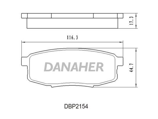 Danaher DBP2154 Гальмівні колодки, комплект DBP2154: Купити у Польщі - Добра ціна на 2407.PL!
