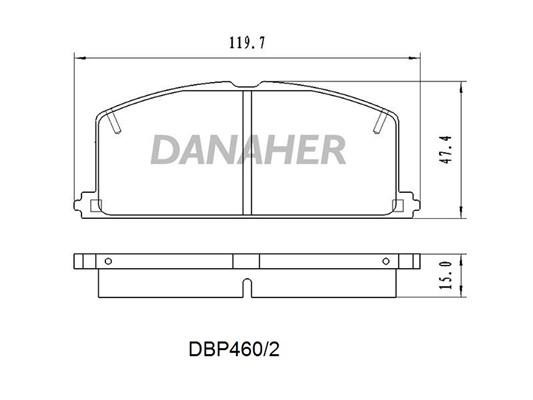 Danaher DBP460/2 Тормозные колодки дисковые, комплект DBP4602: Отличная цена - Купить в Польше на 2407.PL!