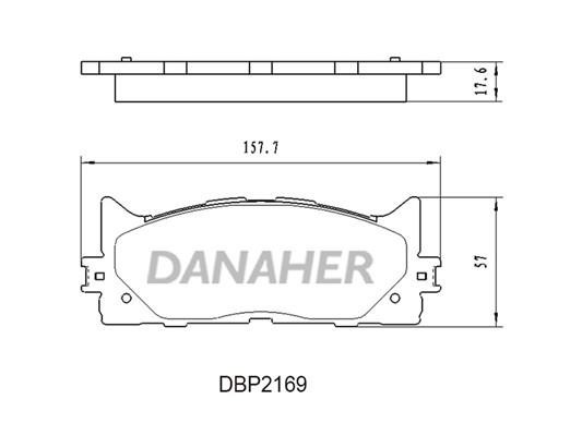 Danaher DBP2169 Brake Pad Set, disc brake DBP2169: Buy near me in Poland at 2407.PL - Good price!