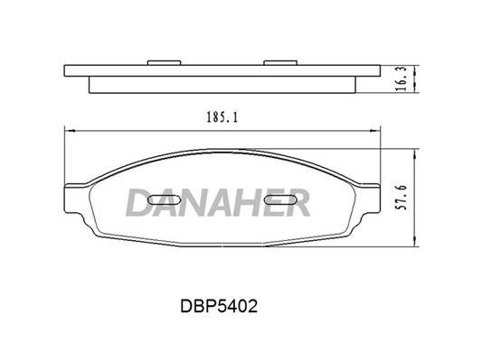 Danaher DBP5402 Гальмівні колодки, комплект DBP5402: Приваблива ціна - Купити у Польщі на 2407.PL!