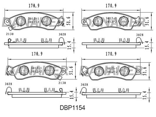 Danaher DBP1154 Тормозные колодки дисковые, комплект DBP1154: Отличная цена - Купить в Польше на 2407.PL!