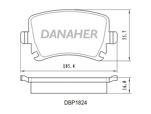 Danaher DBP1824 Тормозные колодки дисковые, комплект DBP1824: Отличная цена - Купить в Польше на 2407.PL!