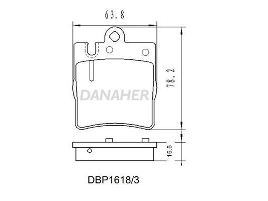 Danaher DBP1618/3 Тормозные колодки дисковые, комплект DBP16183: Отличная цена - Купить в Польше на 2407.PL!