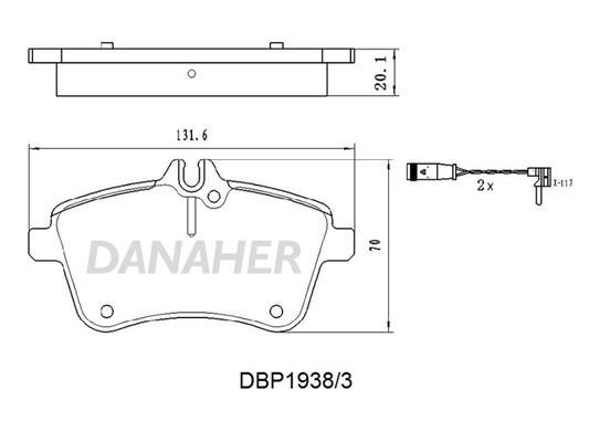 Danaher DBP1938/3 Тормозные колодки дисковые, комплект DBP19383: Купить в Польше - Отличная цена на 2407.PL!