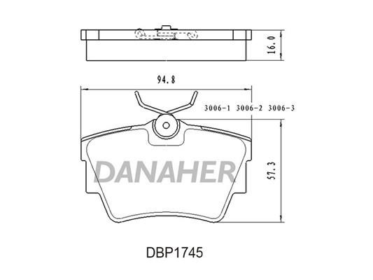 Danaher DBP1745 Тормозные колодки дисковые, комплект DBP1745: Купить в Польше - Отличная цена на 2407.PL!