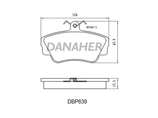 Danaher DBP639 Тормозные колодки дисковые, комплект DBP639: Отличная цена - Купить в Польше на 2407.PL!