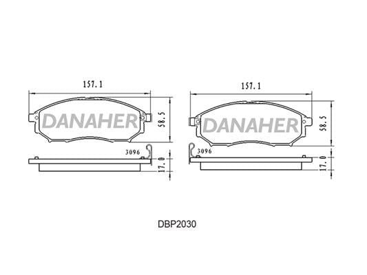 Danaher DBP2030 Тормозные колодки дисковые, комплект DBP2030: Отличная цена - Купить в Польше на 2407.PL!