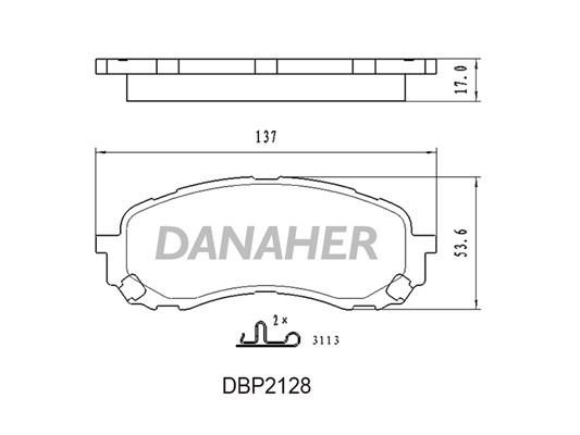 Danaher DBP2128 Тормозные колодки дисковые, комплект DBP2128: Отличная цена - Купить в Польше на 2407.PL!